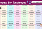 Synonyms for Destroyed in English with their Pictures