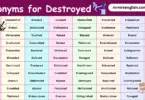 Synonyms for Destroyed in English with their Pictures