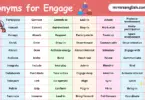 Synonyms for Engage in English with their Pictures