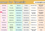 Synonyms for Especially in English with their Pictures