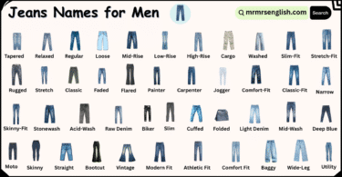 Types of Jeans Names for Men with their Pictures