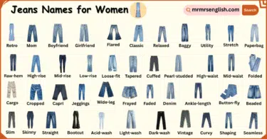 Types of Jeans Names for Women with Pictures