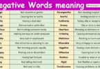 100 Negative Words with Meaning in English with Pictures