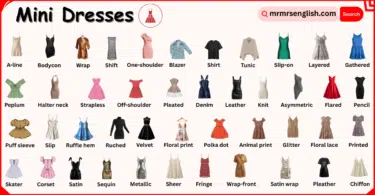 Types of Mini Dresses Names with their Pictures
