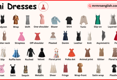 Types of Mini Dresses Names with their Pictures