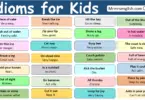 100 Idioms for Kids with Meaning in English with Pictures