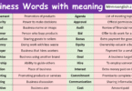 Business Words with meaning