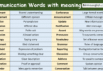 Communication Words with meaning