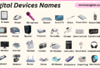 Digital Devices Names in English with Their Pictures