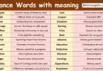 Finance Words with meaning