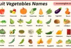 Fruit Vegetables Names in English with Their Pictures