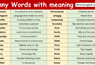 Funny Words with meaning