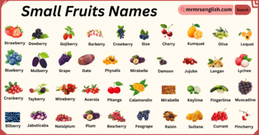 Small Fruits Names in English with Their Pictures