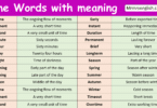 Time Words with meaning