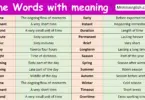 Time Words with meaning