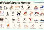Traditional Sports Names in English with Their Pictures