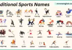 Traditional Sports Names in English with Their Pictures