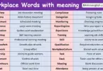 Workplace Words with meaning