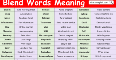 Blend Words with Meanings