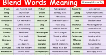 Blend Words with Meanings