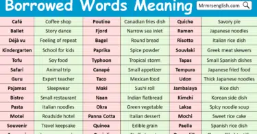 Borrowed Words with Meaning