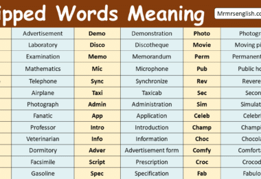 Clipped Words with Meaning