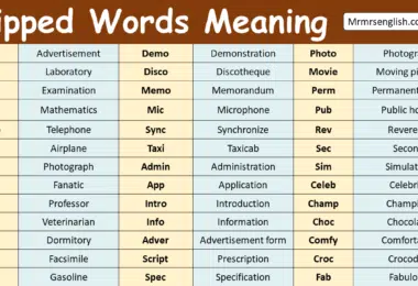 Clipped Words with Meaning