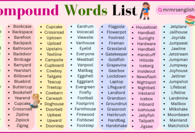 Compound Words list A to Z
