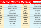 Confidence Words with Meaning
