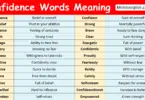 Confidence Words with Meaning