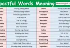Impactful Words with Meaning