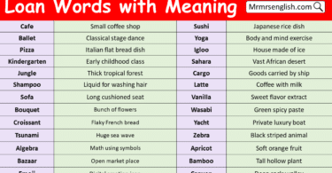 Loan Words with Meaning