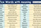 Office Words with meaning