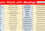 Debate Words with Meanings