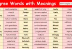 Degree Words with Meanings