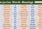 Interjection Words in English with Meanings