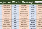 Interjection Words in English with Meanings