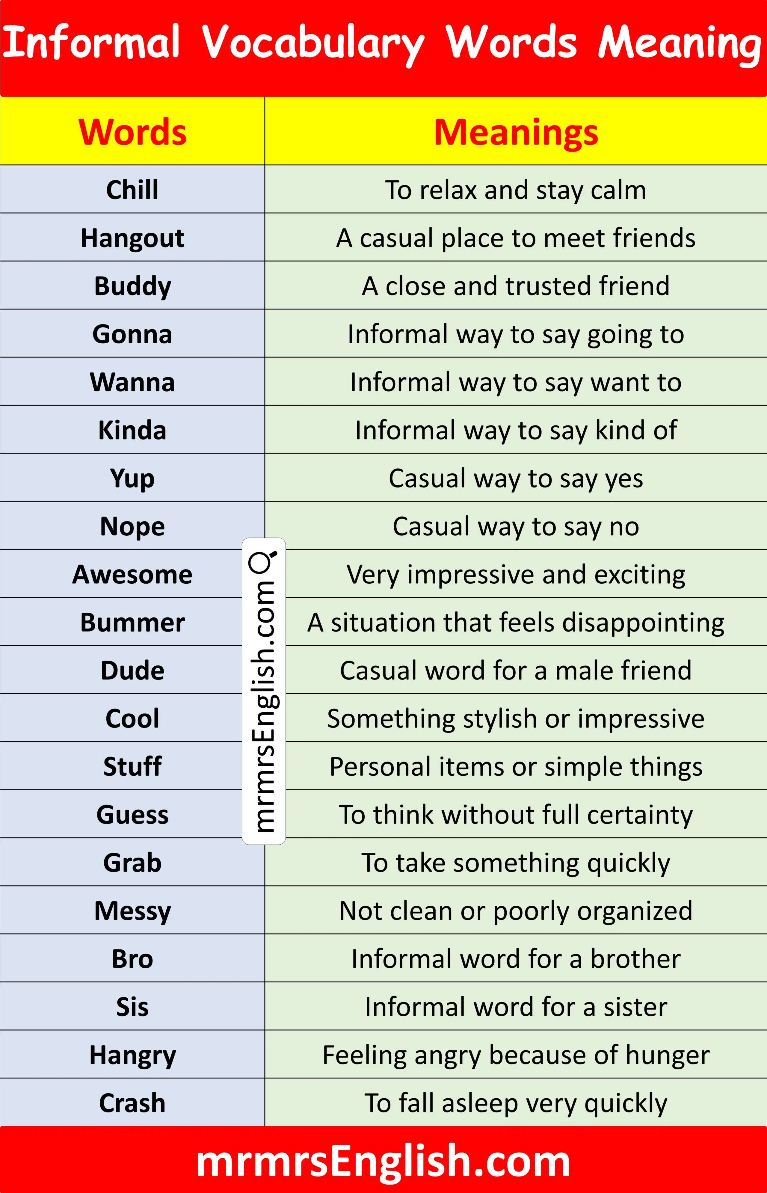 Friend Words In English