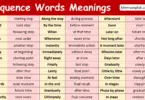 Sequence Words with Meanings