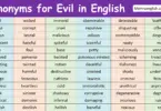 Synonyms for Evil in English