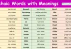 Archaic Words in English with Meanings