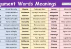 Argument Words with Meanings