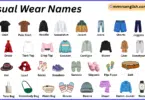 Casual Wear names in English with Their Pictures