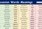 Discussion Words Meanings in English
