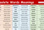 Obsolete Words in English with Meanings