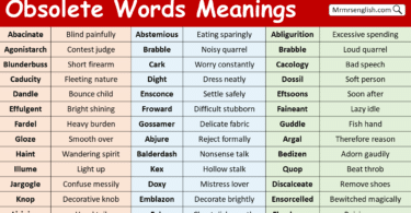 Obsolete Words in English with Meanings