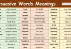 Persuasive Words in English with Meanings