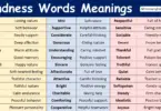 100 Kindness Words Meanings