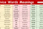 Advice Words with Meanings