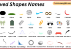 Curved Shapes Names in English with Their Pictures